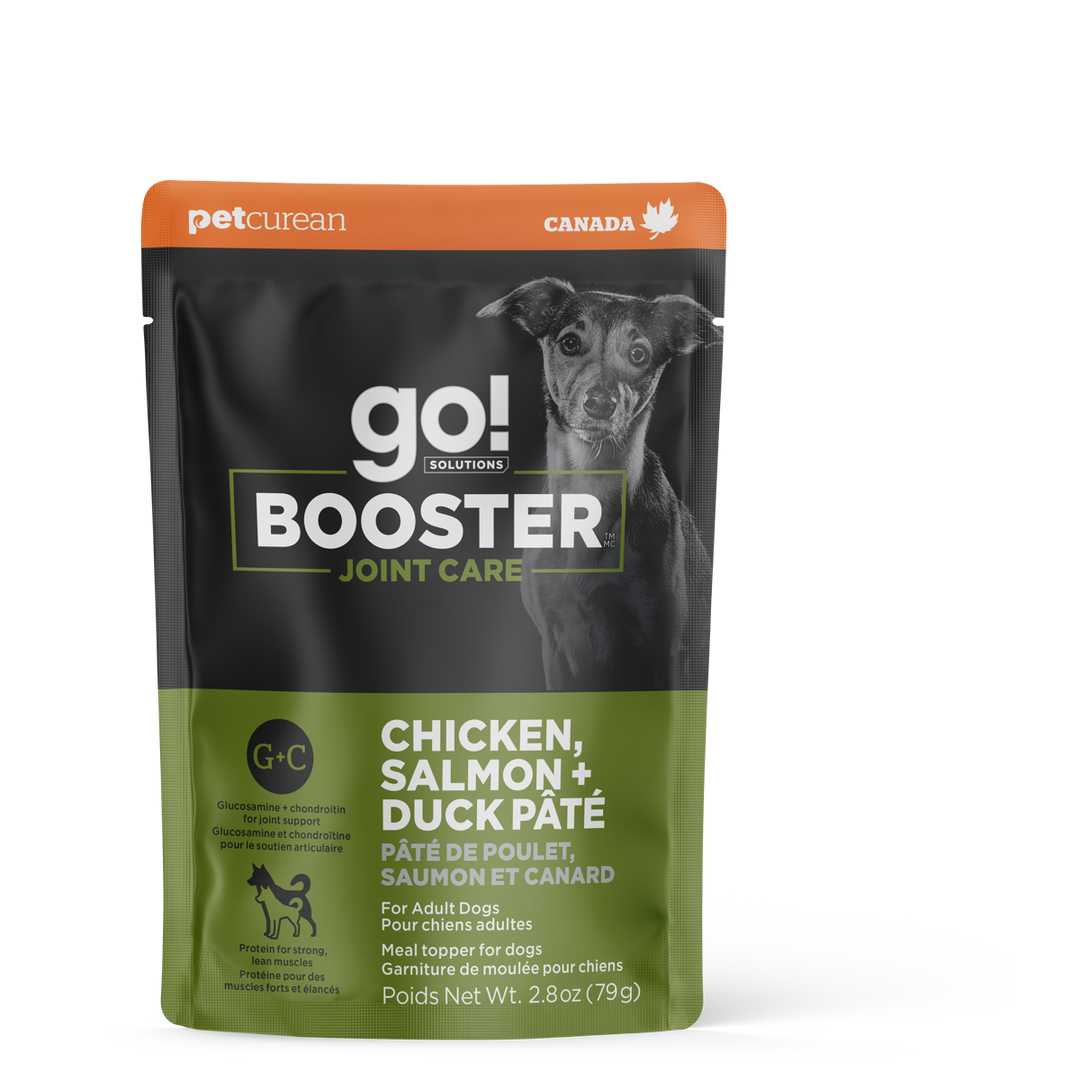 GO! BOOSTER Chien Pâté Articulations, Poulet, Saumon & Canard 79g