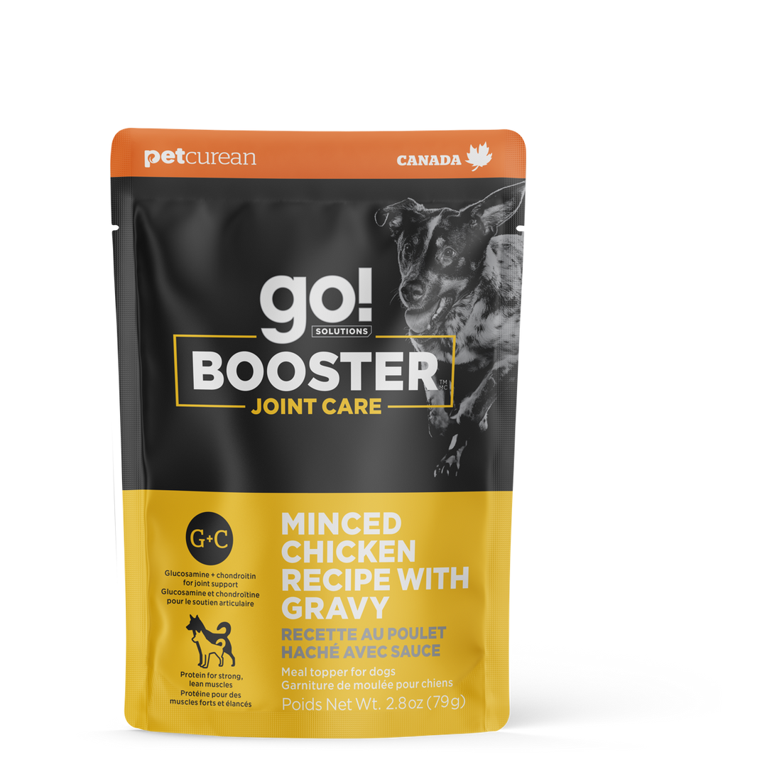 GO! BOOSTER Chien Articulations, Poulet Haché avec Sauce 79g