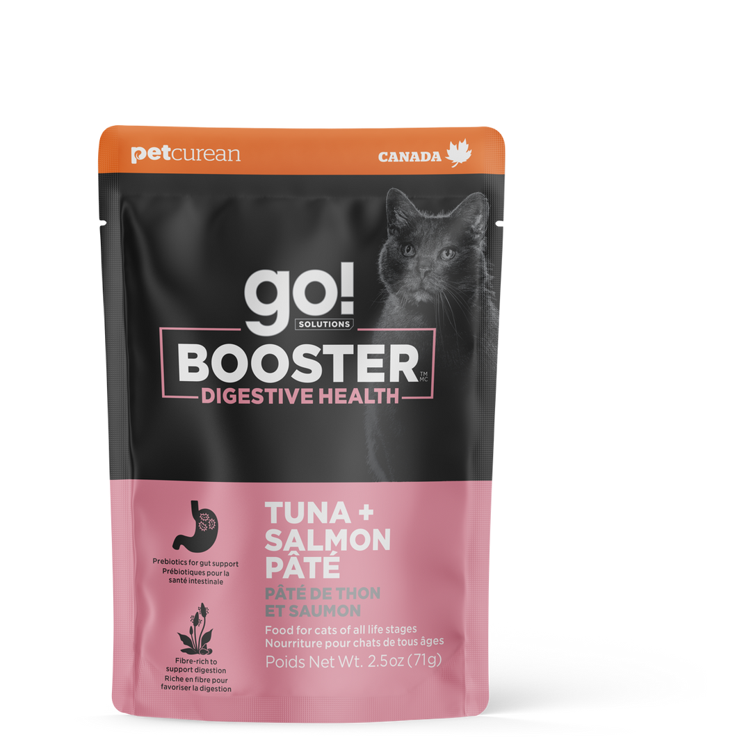 GO! BOOSTER Chat Pâté Santé Digestive, Thon & Saumon SG 71g