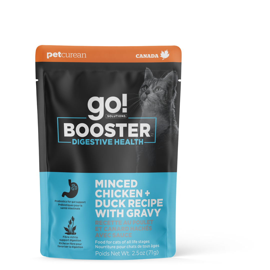 GO! BOOSTER Chat Santé Digestive, Poulet & Canard en Sauce SG 71g