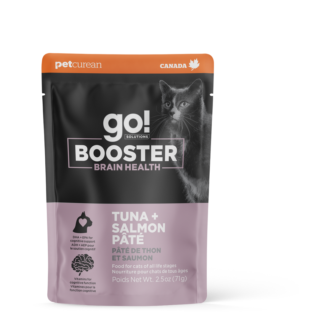 GO! BOOSTER Chat Pâté Santé Cérébrale Thon & Saumon SG 71g