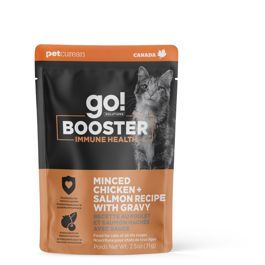 *GO! BOOSTER Chat Système Immunitaire, Poulet & Saumon en Sauce SG 71g
