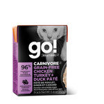 Voir l’image dans la galerie, GO! CARNIVORE Chat Tetra Pak Pâté Poulet, Dinde &amp; Canard SG 182g
