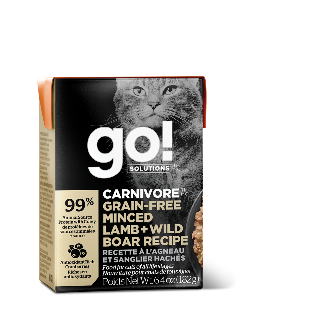 GO! CARNIVORE Chat Tetra Pak Agneau & Sanglier SG 182g