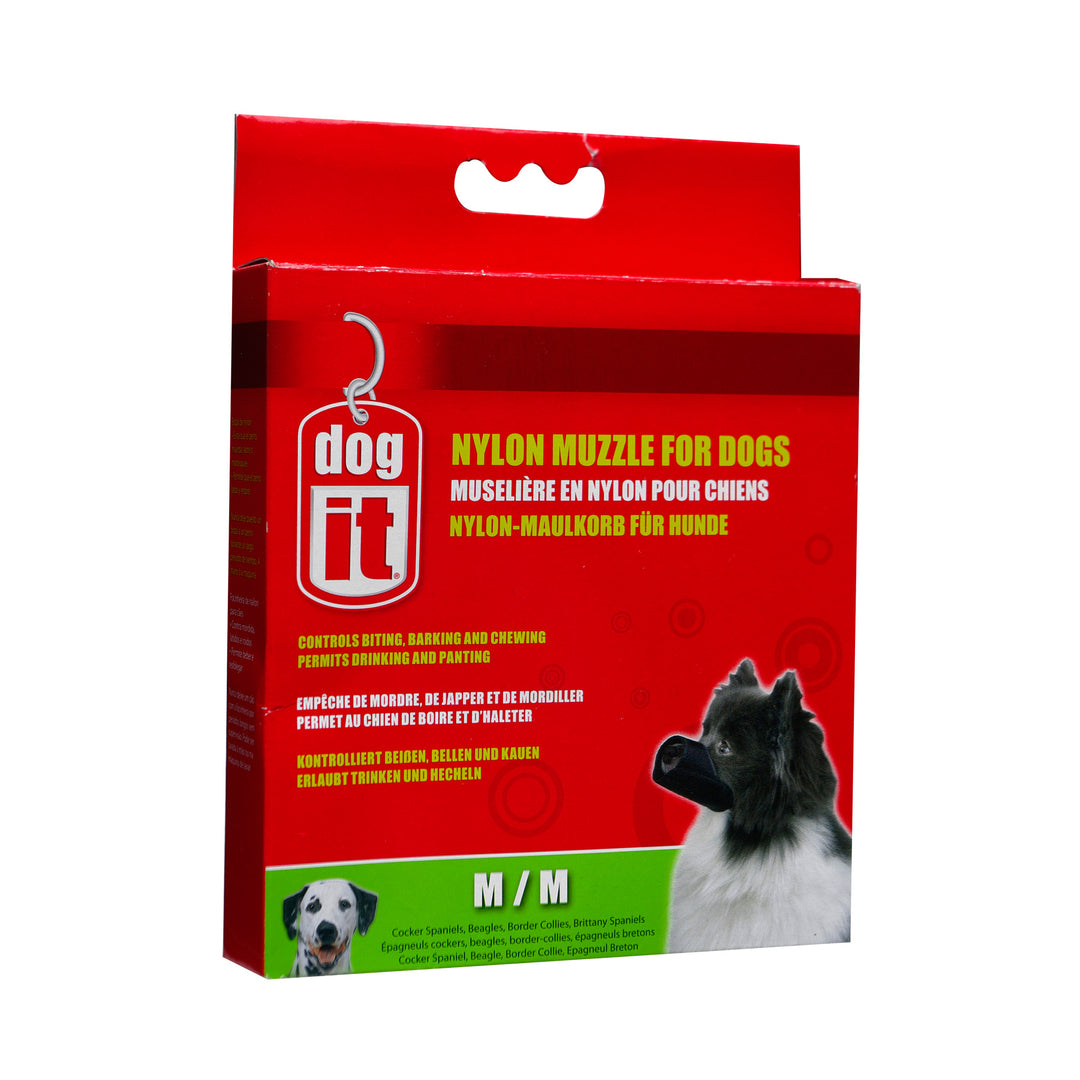DOGIT Muselière Nylon Noire M
