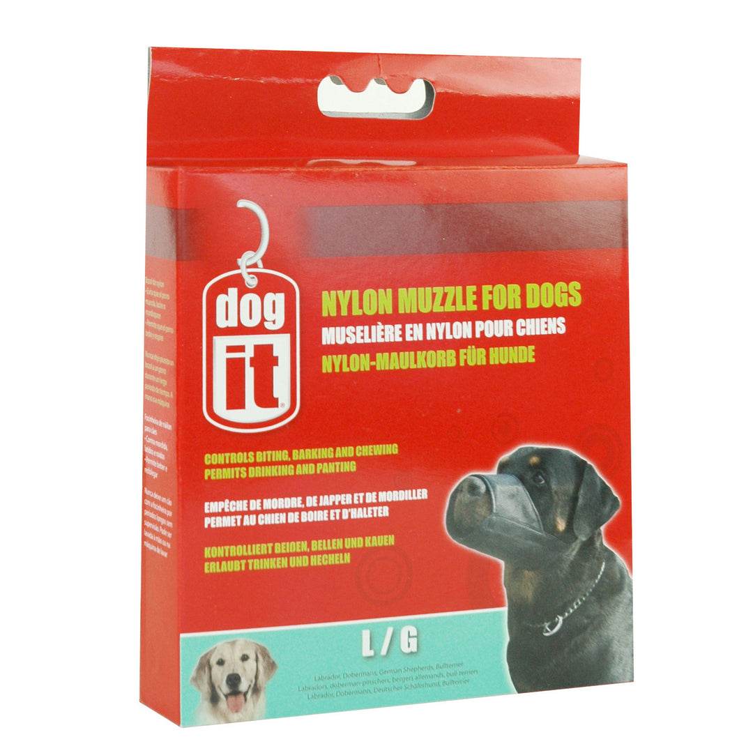 DOGIT Muselière Nylon Noire L