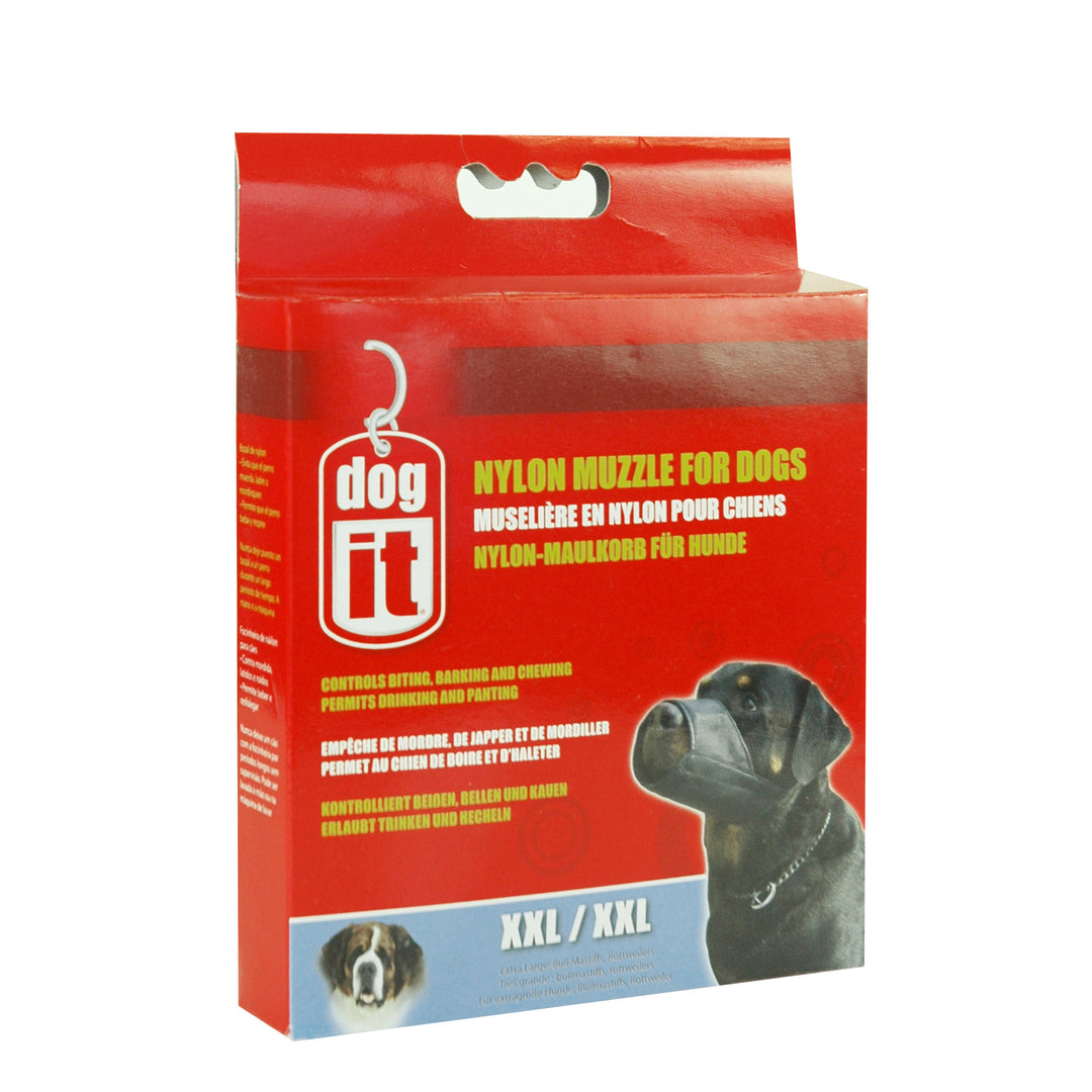 DOGIT Muselière Nylon Noire XXL
