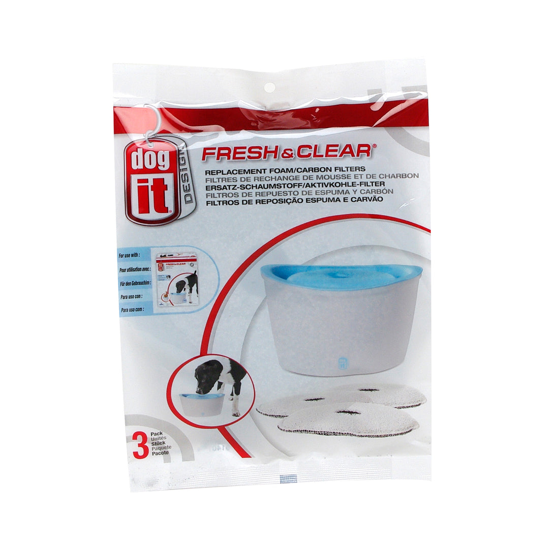 DOGIT Filtres de Charbon/Mousse pour Abreuvoir x3