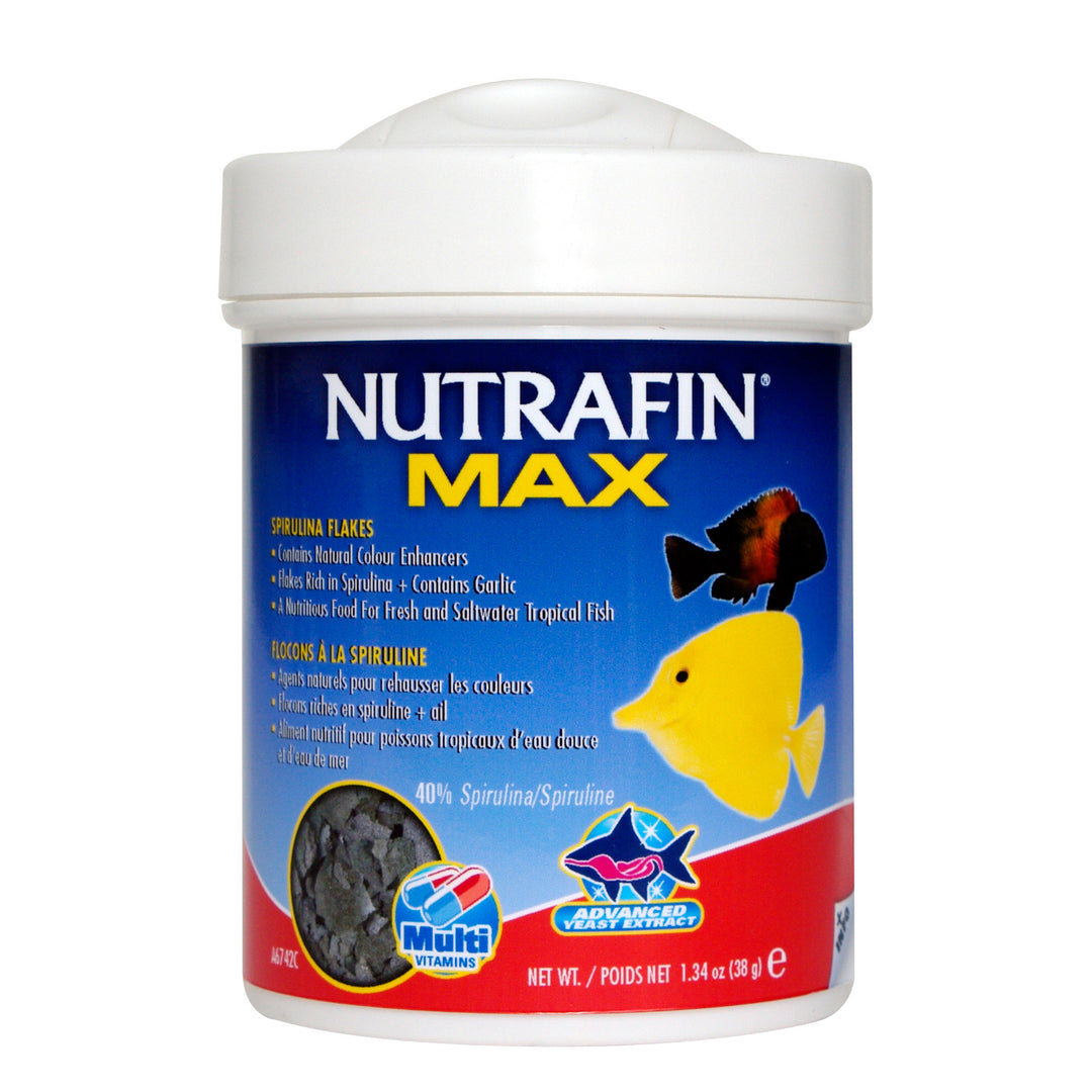 NUTRAFIN MAX Nourriture Flocons Spiruline Poissons Tropicaux 38g