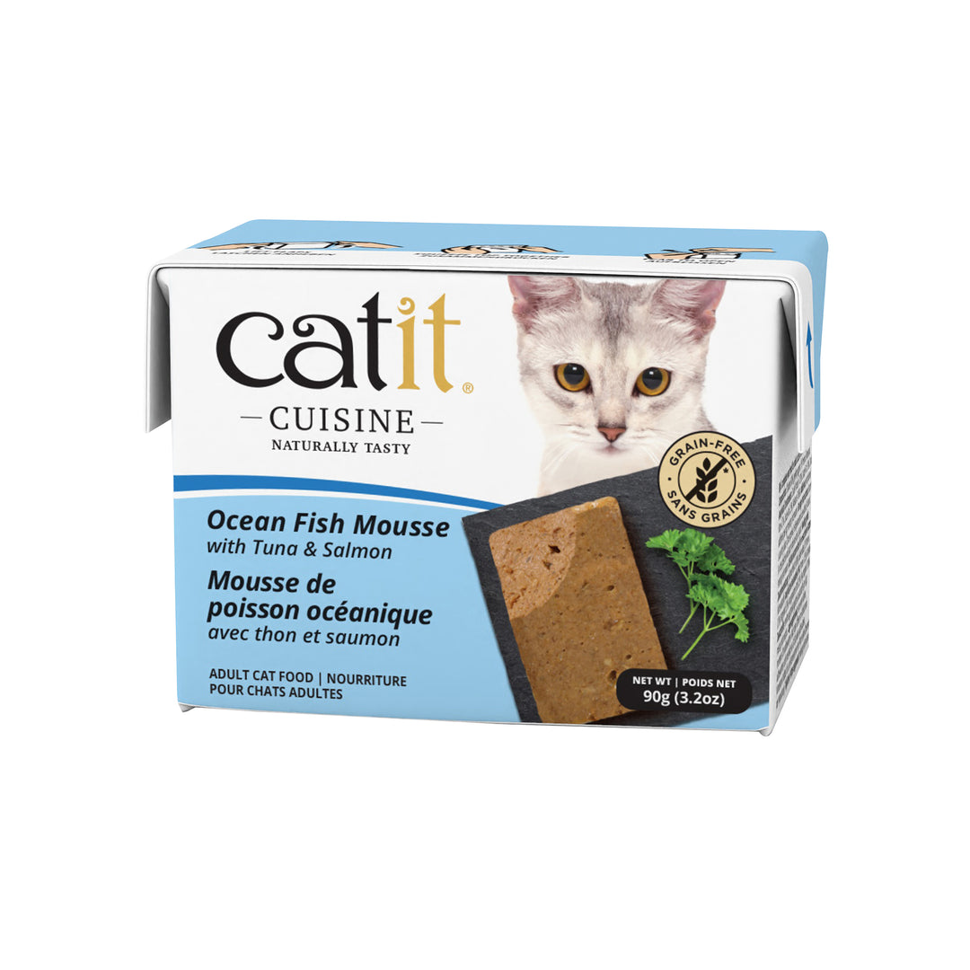 CATIT CUISINE Chat Poisson, Thon & Saumon en Mousse 90g