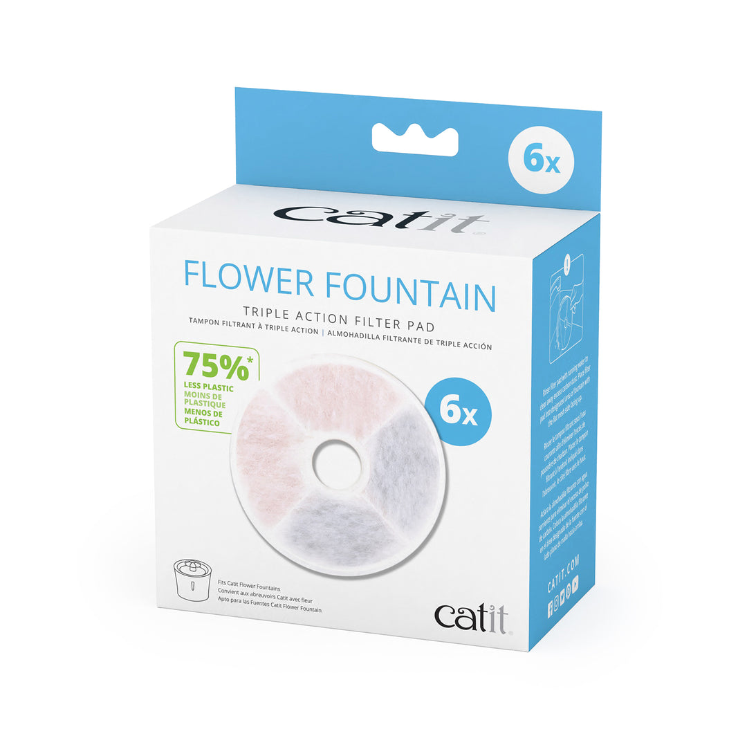 CATIT Filtres Triple Action pour Abreuvoir Fleur x6