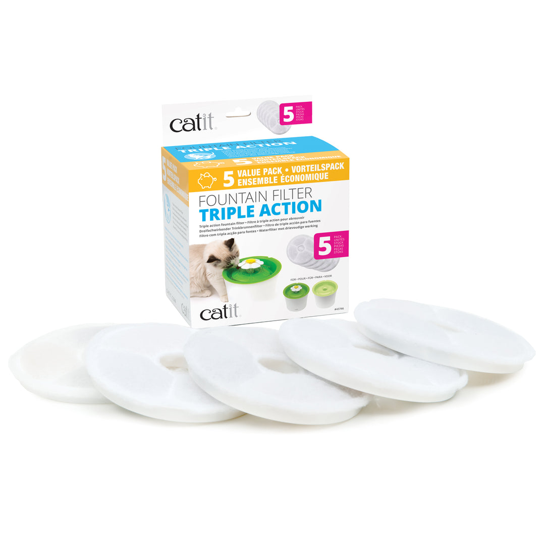 CATIT Filtres Triple Action pour Abreuvoir x5