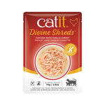 Voir l’image dans la galerie, CATIT DIVINE SHREDS Chat Poulet, Thon &amp; Carotte en Bouillon 75g
