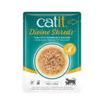 Voir l’image dans la galerie, CATIT DIVINE SHREDS Chat Thon, Pageot &amp; Wakamé en Bouillon 75g
