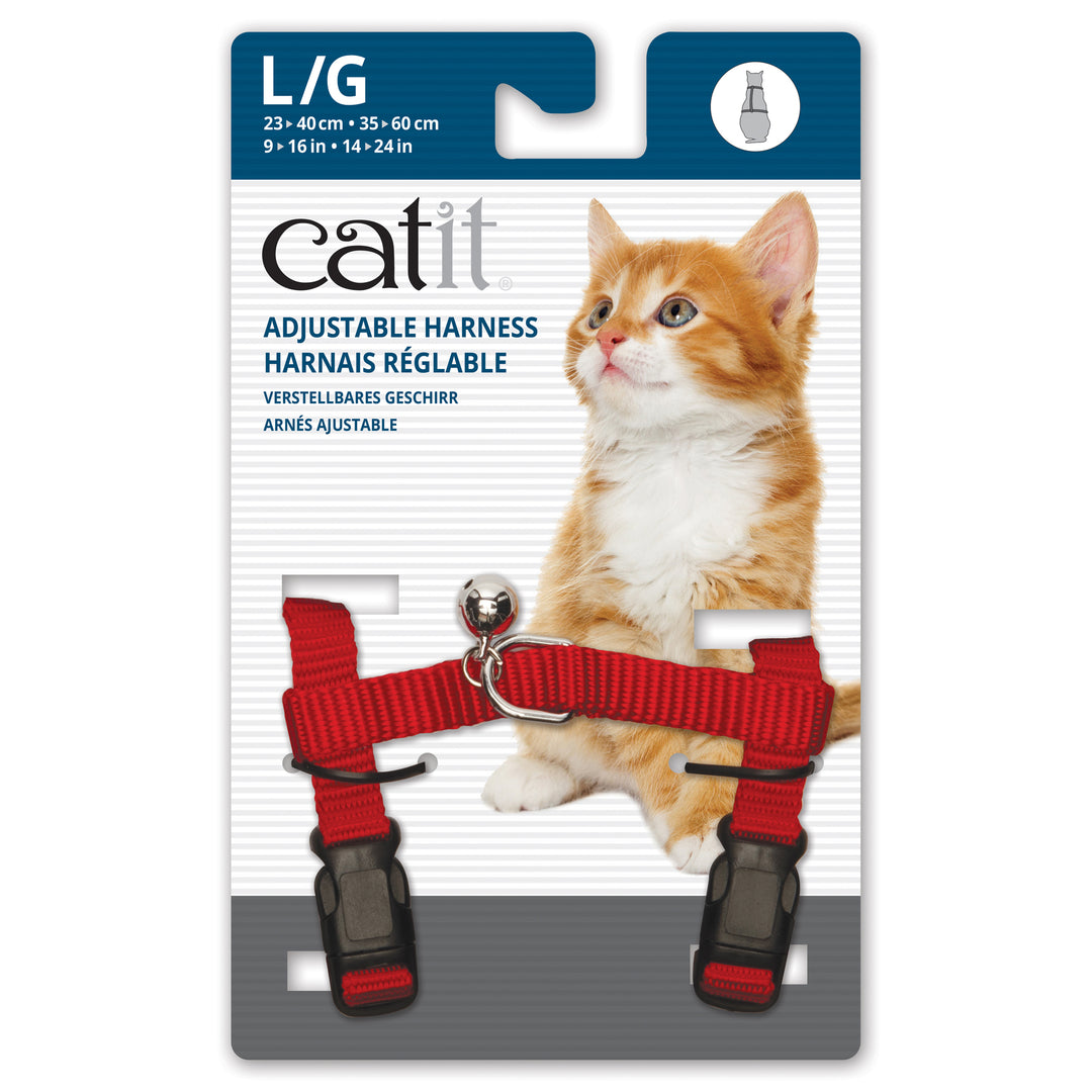 CATIT Harnais Nylon L 10-16" Rouge