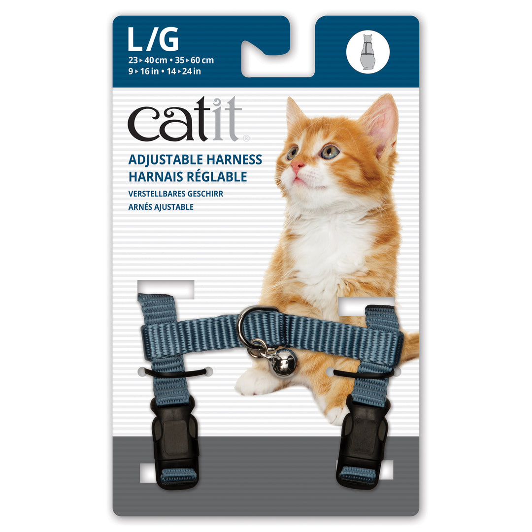 CATIT Harnais Nylon L 10-16" Bleu