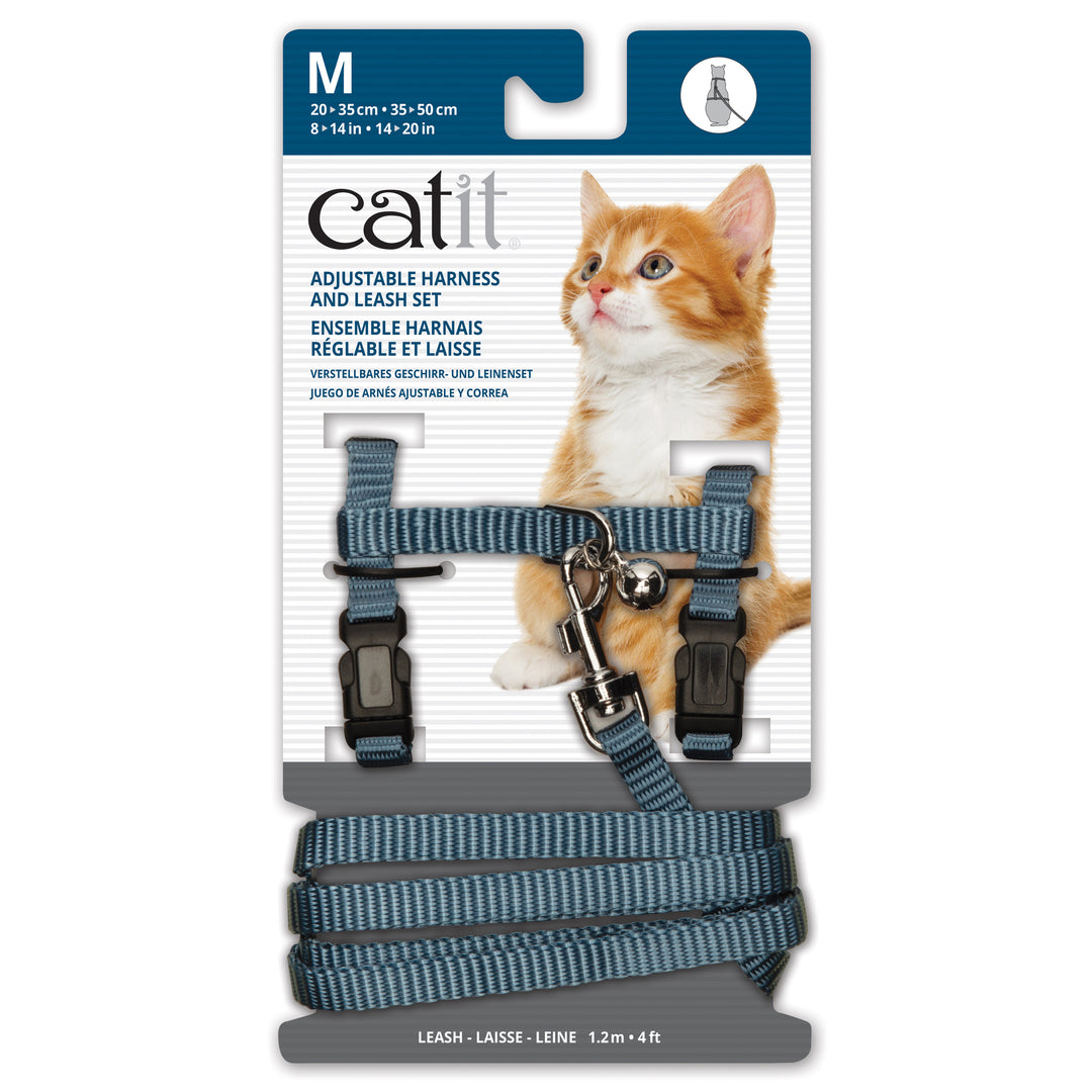 CATIT Harnais et Laisse M 10-16" Bleu
