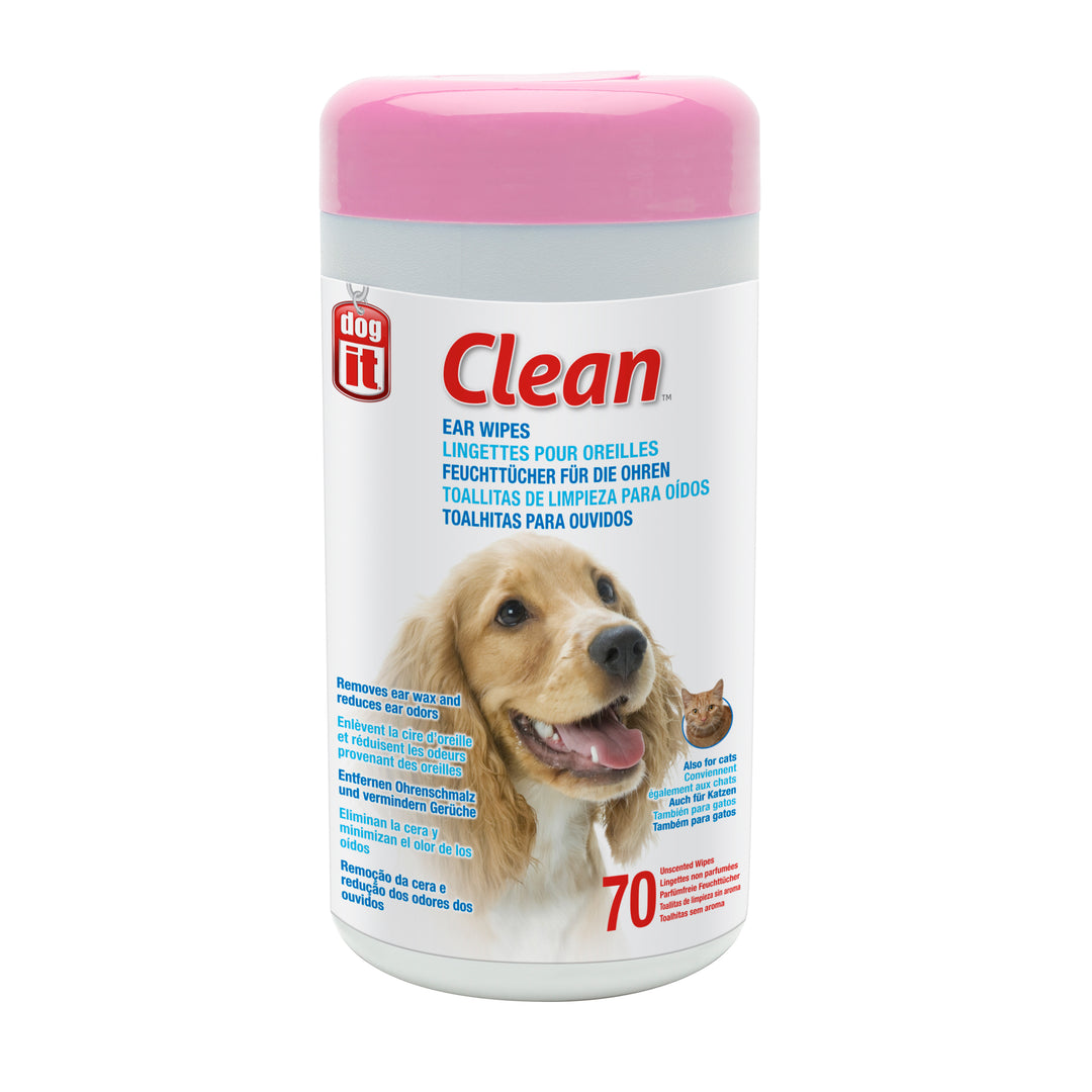 DOGIT CLEAN Lingettes Oreilles Non Parfumées