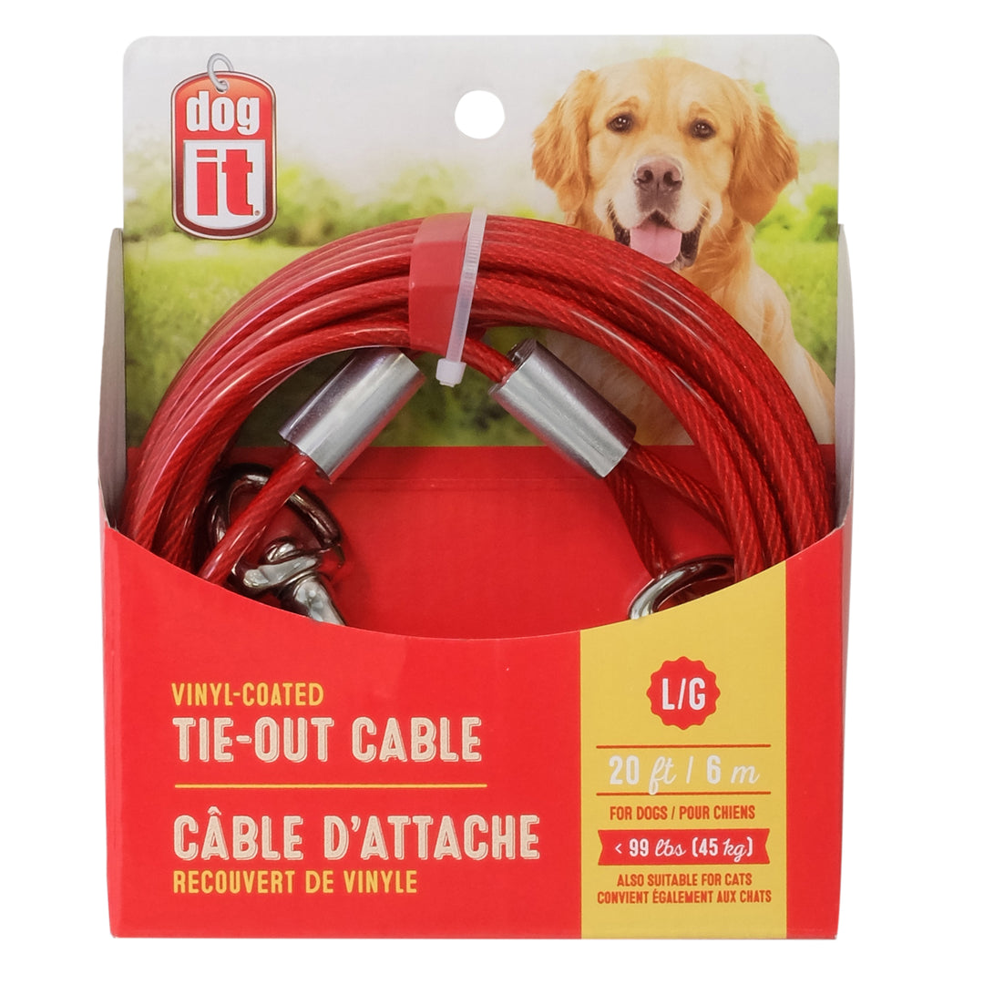 DOGIT Câble d'Attache L 20" Rouge