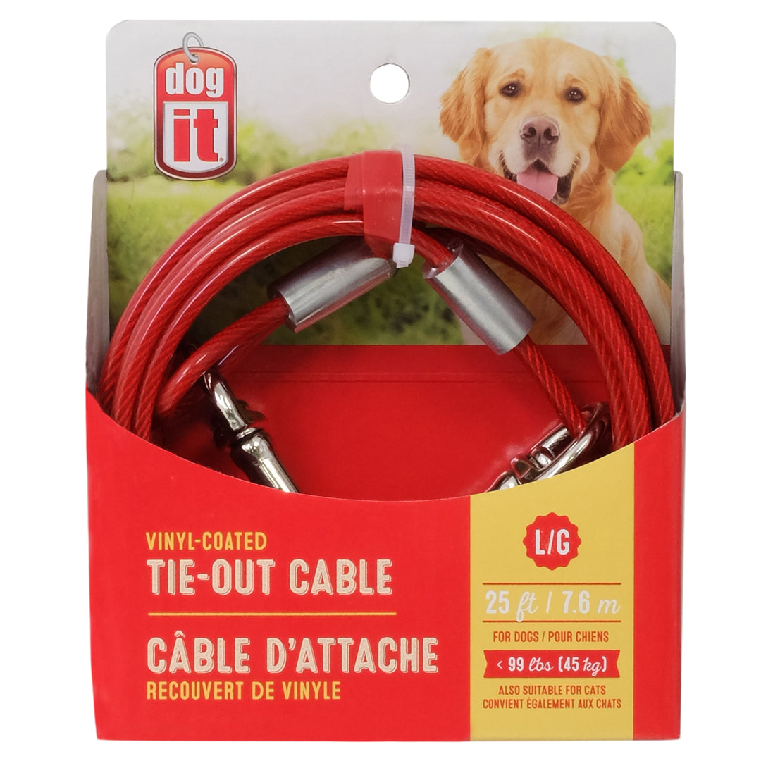 DOGIT Câble d'Attache L 25" Rouge