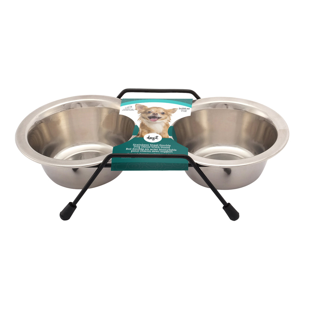 DOGIT Ensemble 2 Bols Inox 2x8oz Mini