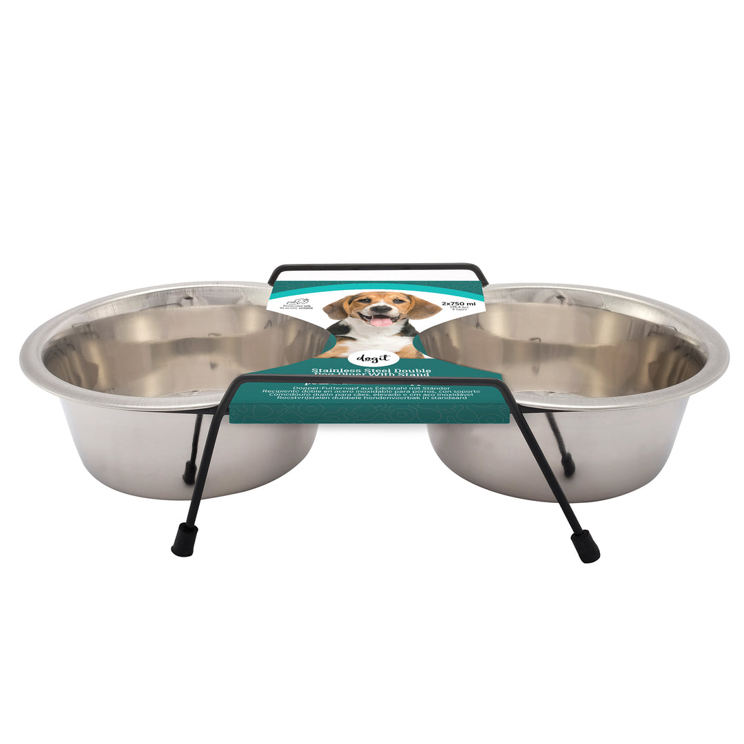 DOGIT Ensemble 2 Bols Inox 2x25oz M