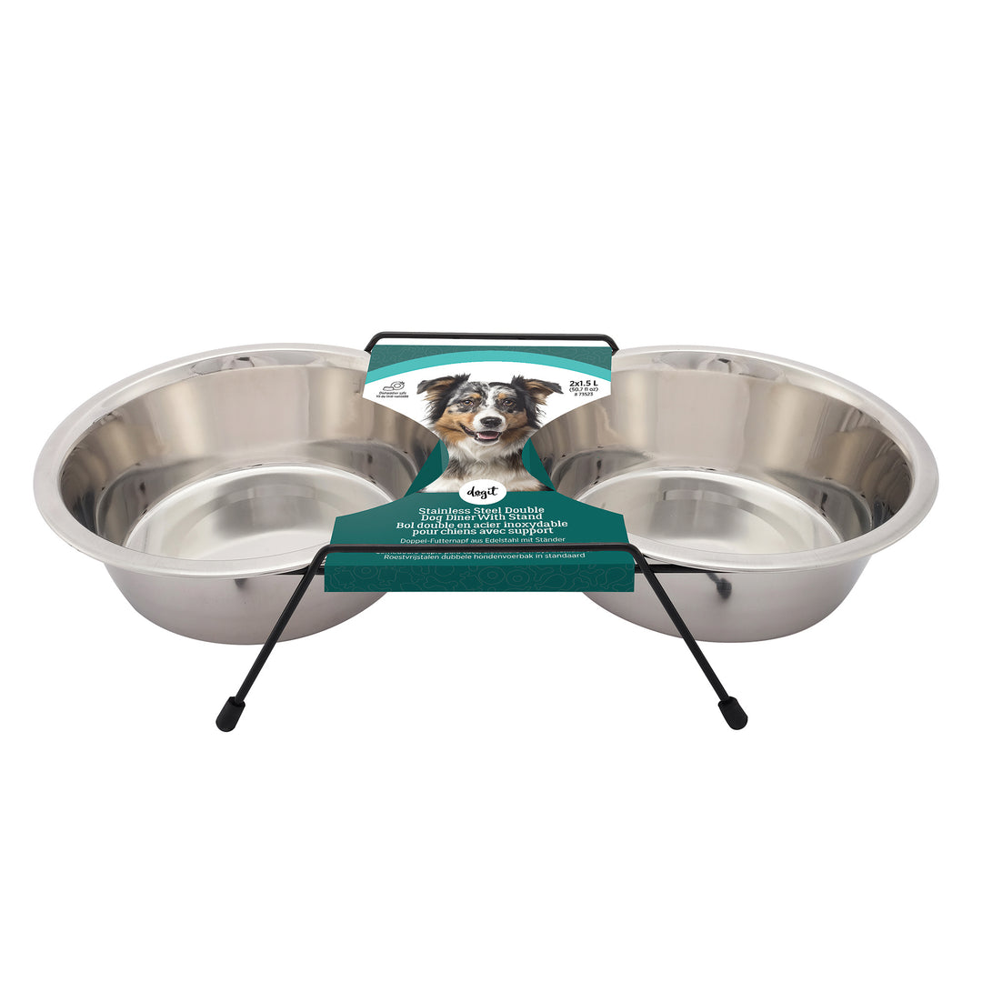 DOGIT Ensemble 2 Bols Inox 2x50oz L