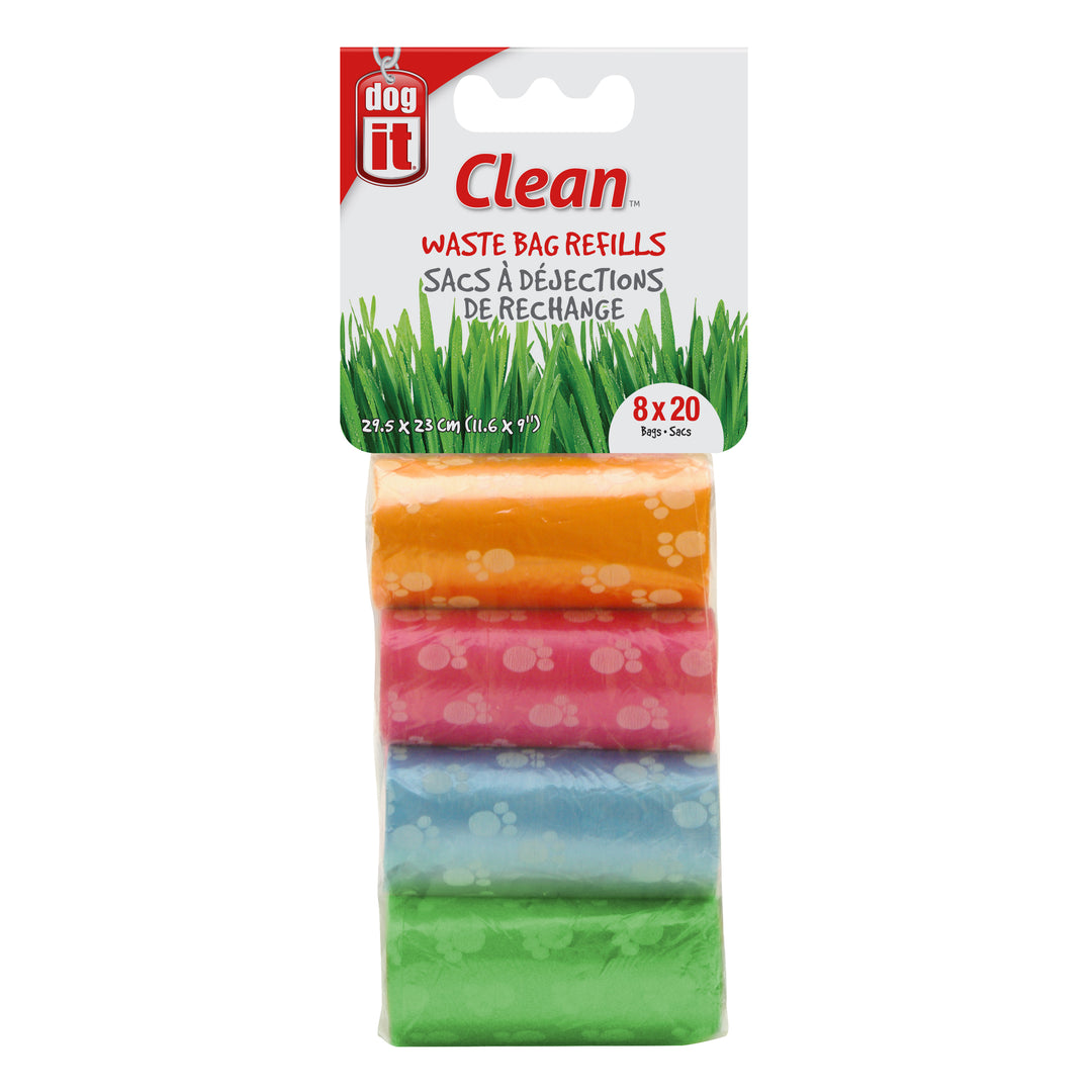 DOGIT CLEAN Sacs de Ramassage 8 Rouleaux