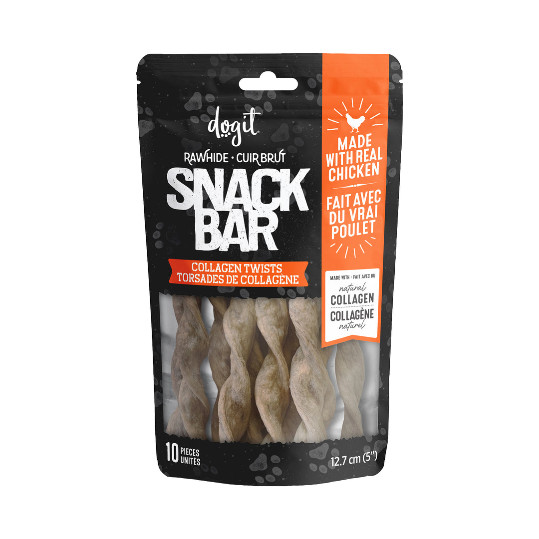 DOGIT SNACK BAR Gâteries Chien Torsades Collagène Poulet 5"