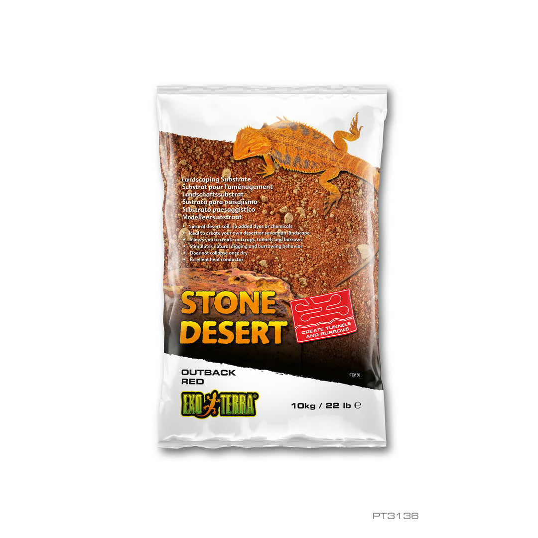 EXO TERRA Substrat Désert de Pierres 10kg Rouge pour Reptiles
