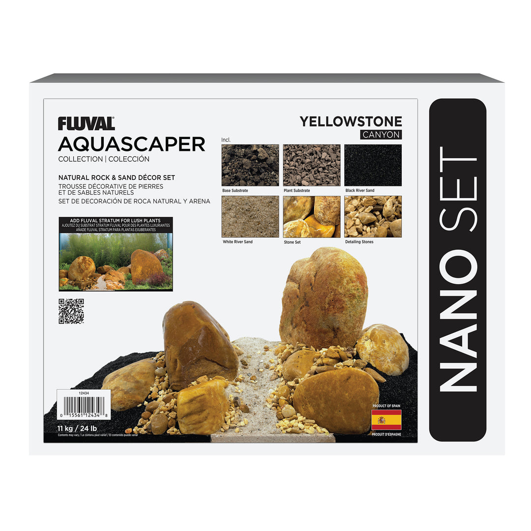 FLUVAL Trousse Déco Pierres & Sables, Yellowstone, Nano 11kg