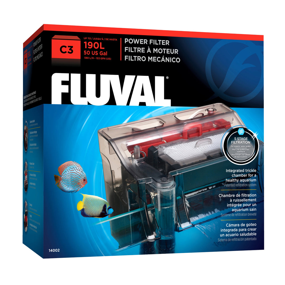 FLUVAL C3 Filtre à Moteur 50G pour Aquarium
