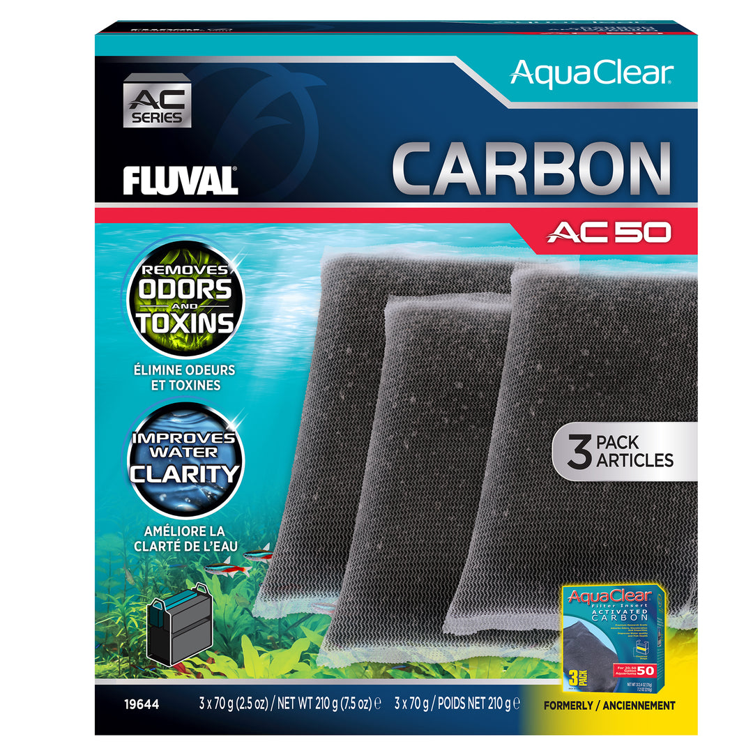 FLUVAL AC50 Charbon Activé x3 pour Aquarium