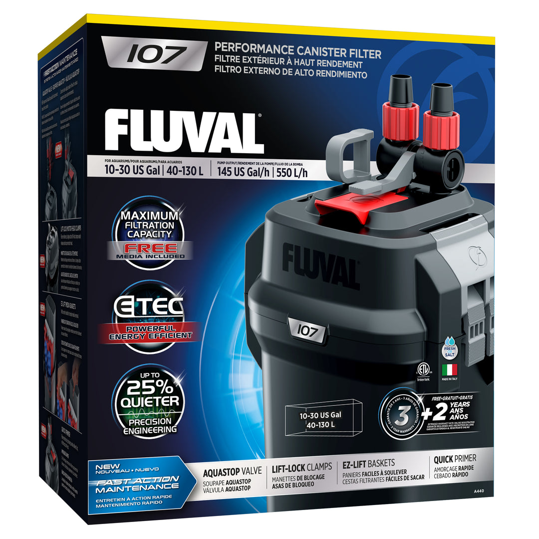 FLUVAL 107 Filtre Extérieur 30G pour Aquarium