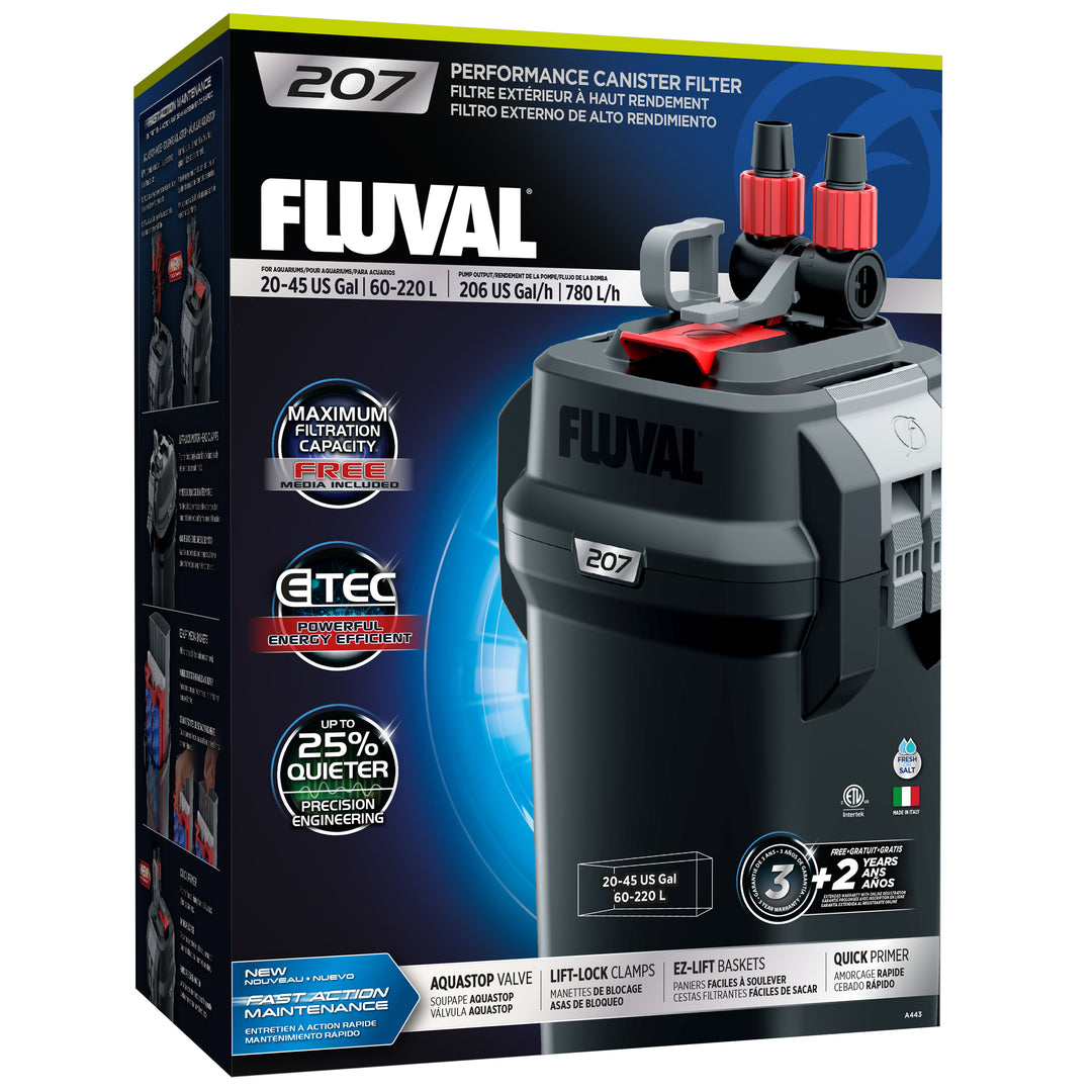 FLUVAL 207 Filtre Extérieur 45G pour Aquarium