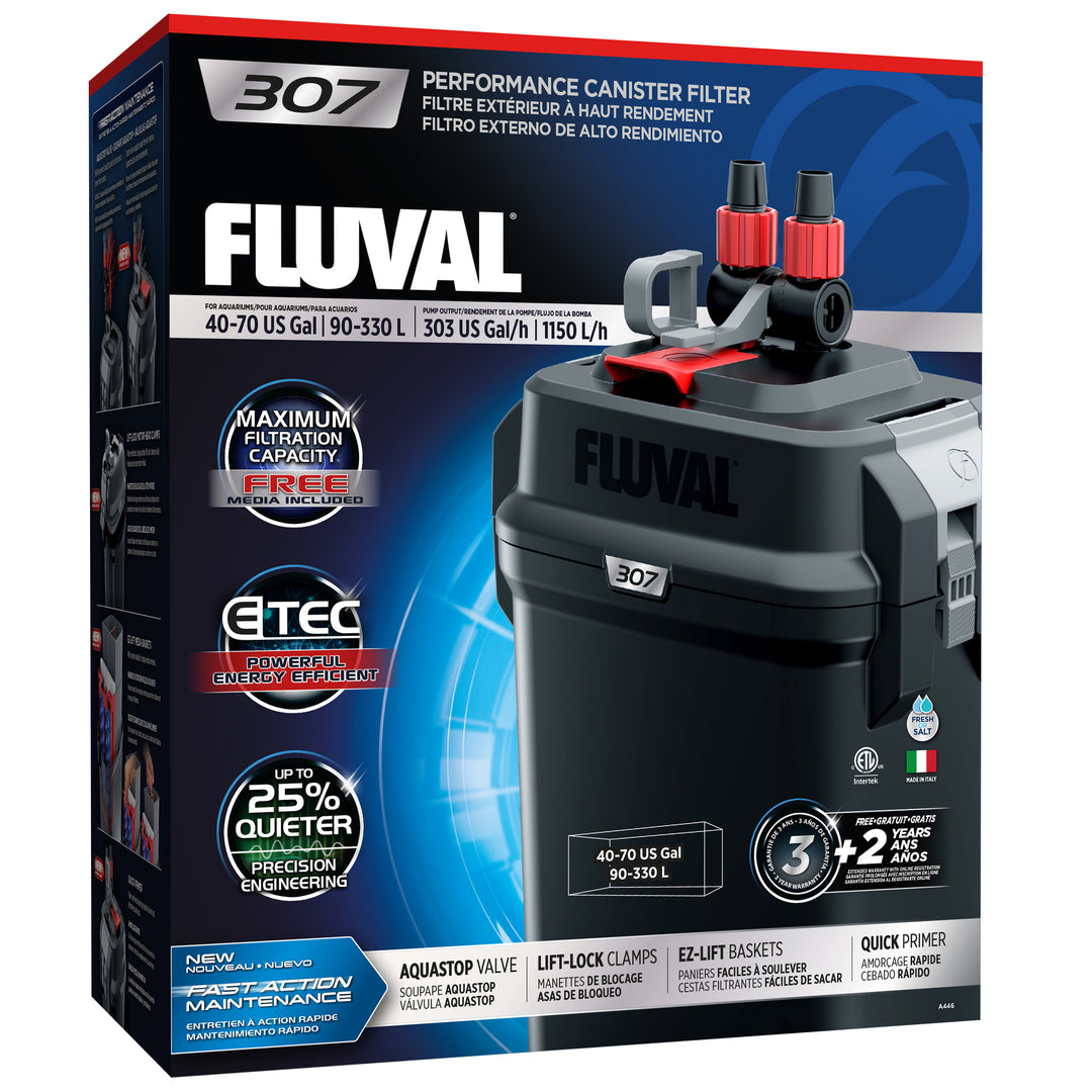 FLUVAL 307 Filtre Extérieur 70G pour Aquarium