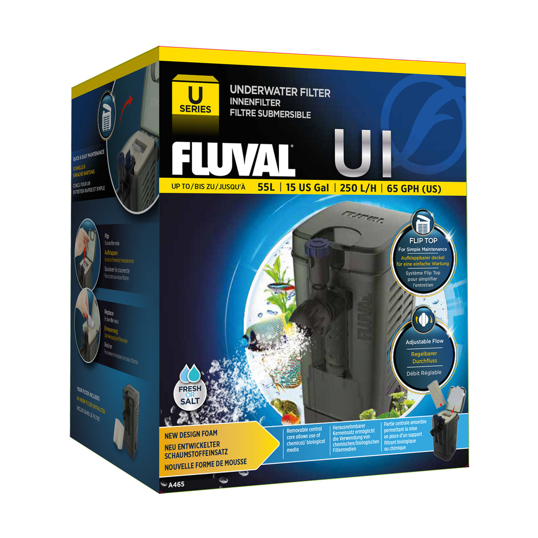 FLUVAL U1 Filtre Submersible 15G pour Aquarium