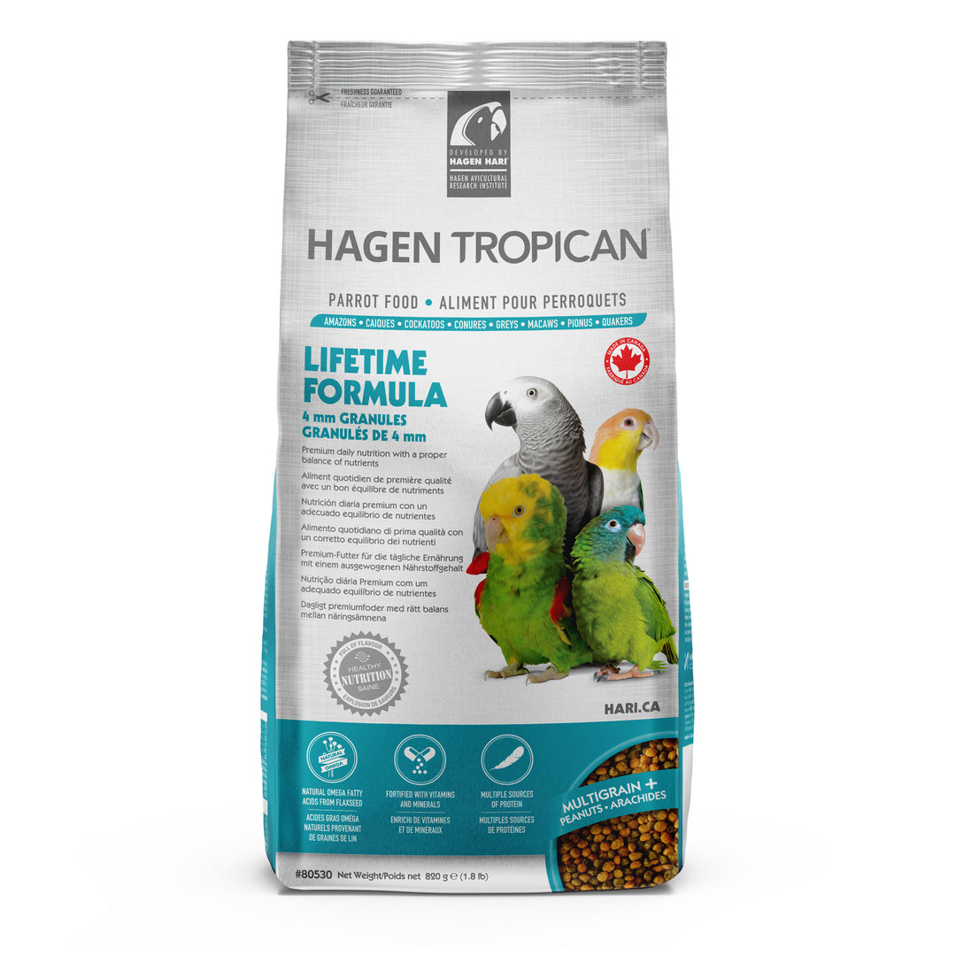 TROPICAN Nourriture Lifetime Perroquets 4mm 820g