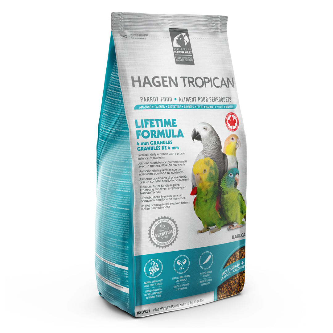 TROPICAN Nourriture Lifetime Perroquets 4mm 1.8kg