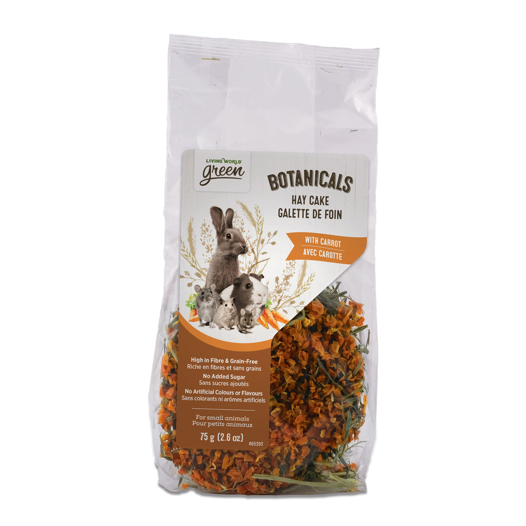 LW GREEN Gâteries Rongeur Galette de Foin Botanicals Carotte 75g