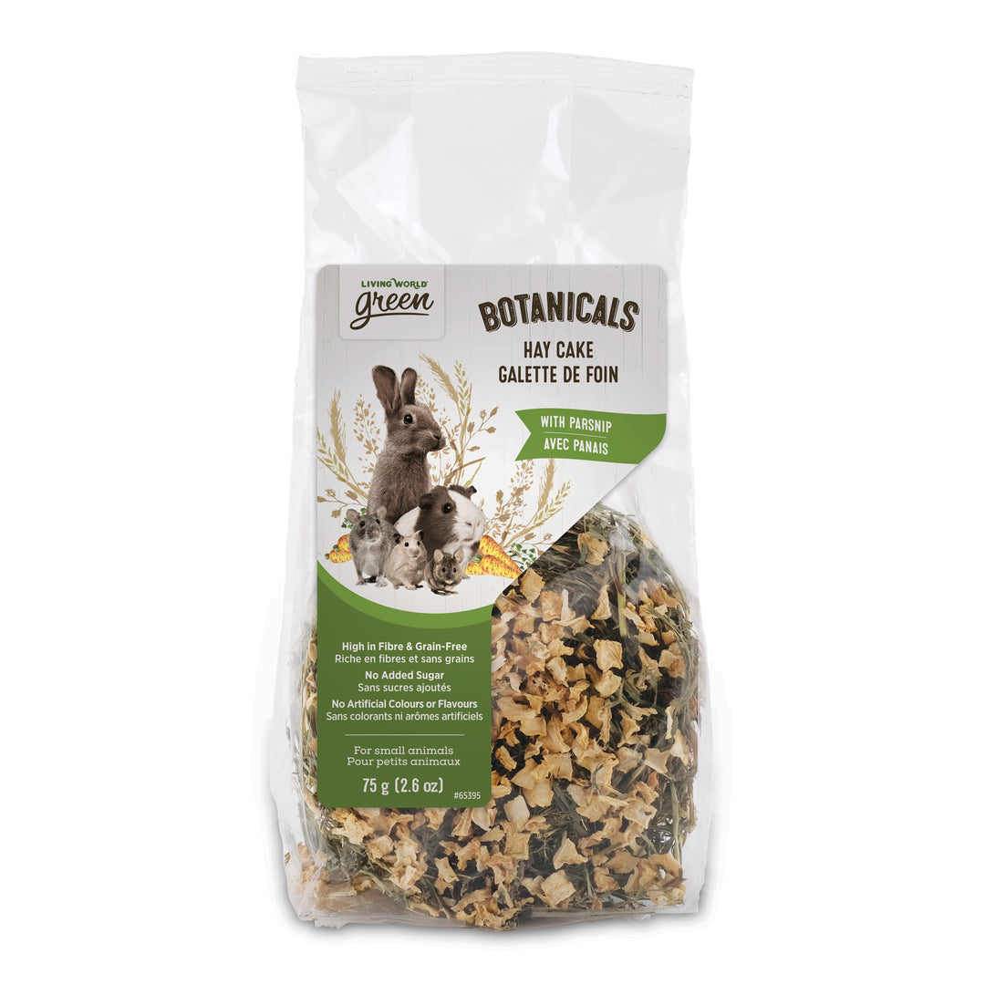 LW GREEN Gâteries Rongeur Galette de Foin Botanicals Panais 75g