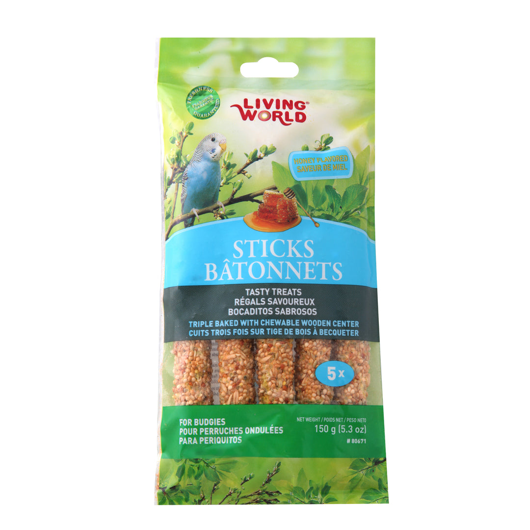 LW Gâteries Bâtonnets Perruches, Saveur de Miel 150g x5