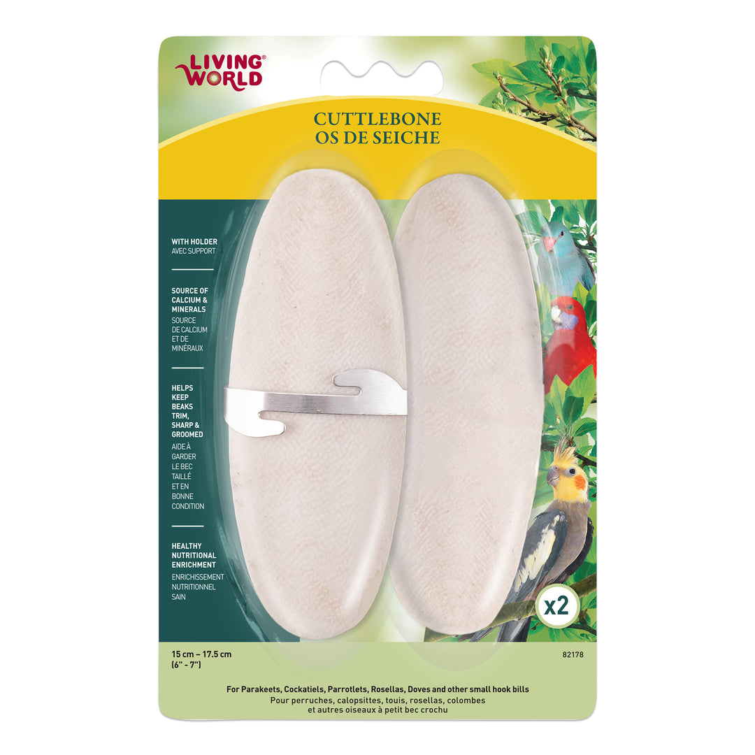 LW Gâteries Os de Seiche avec Attache 6-7" L x2 pour Oiseaux