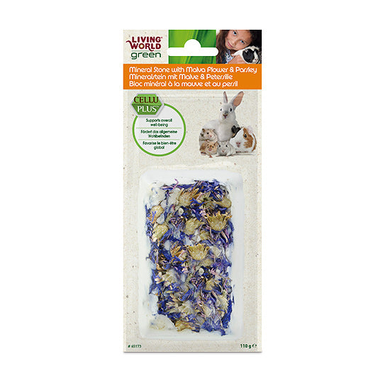 LW Gâteries Rongeur Bloc Minéral Mauve et Persil 110g