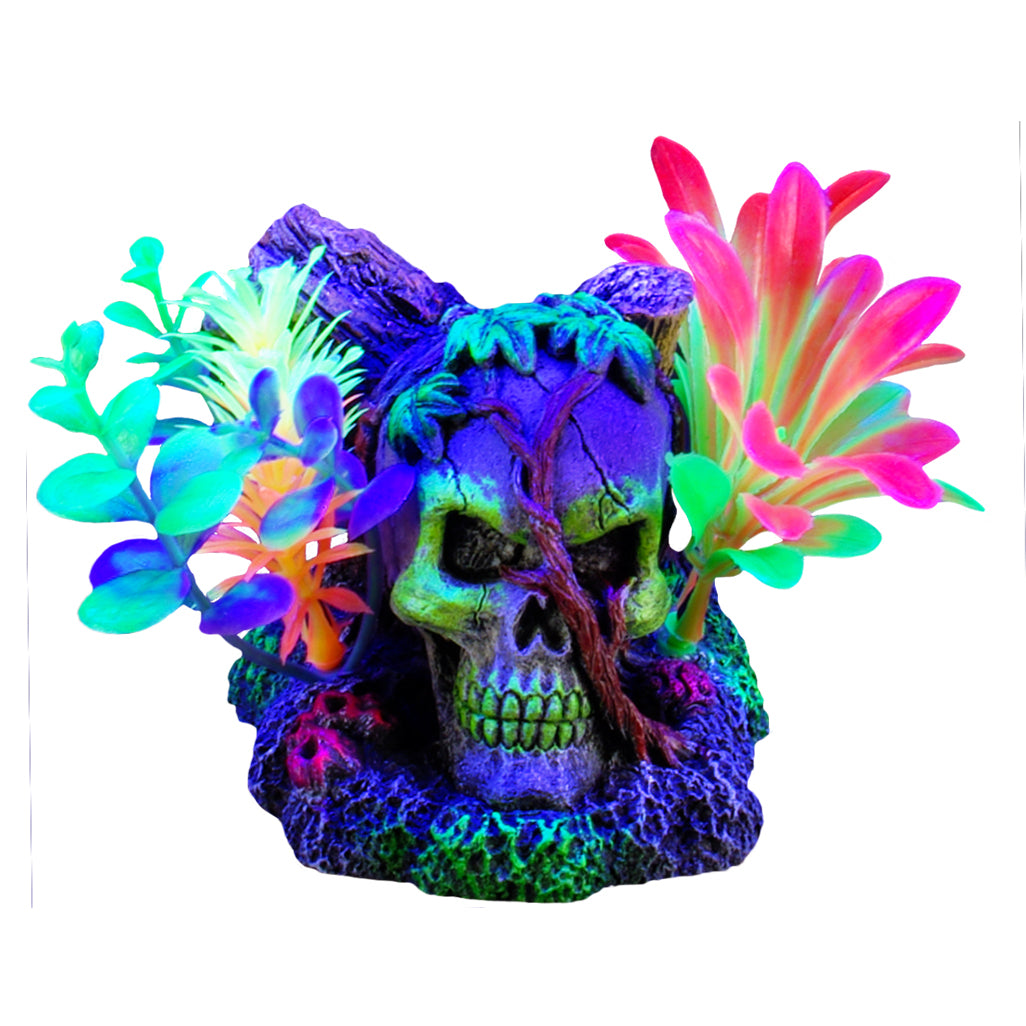 MARINA iGlo Crânes & Vignes/Plantes 3" pour Aquarium