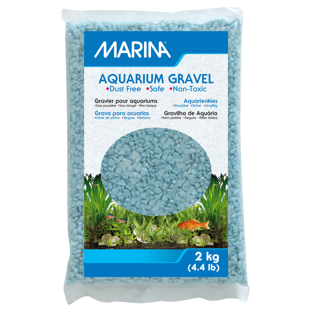 MARINA Gravier Décoratif Azurin 2kg pour Aquarium