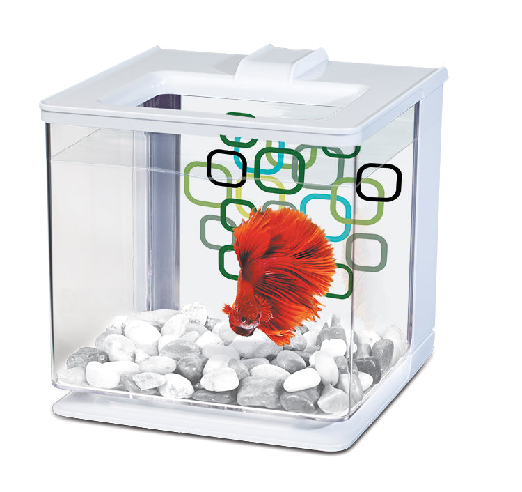 MARINA Betta Aquarium Équipé EZ Care 0.7G Blanc