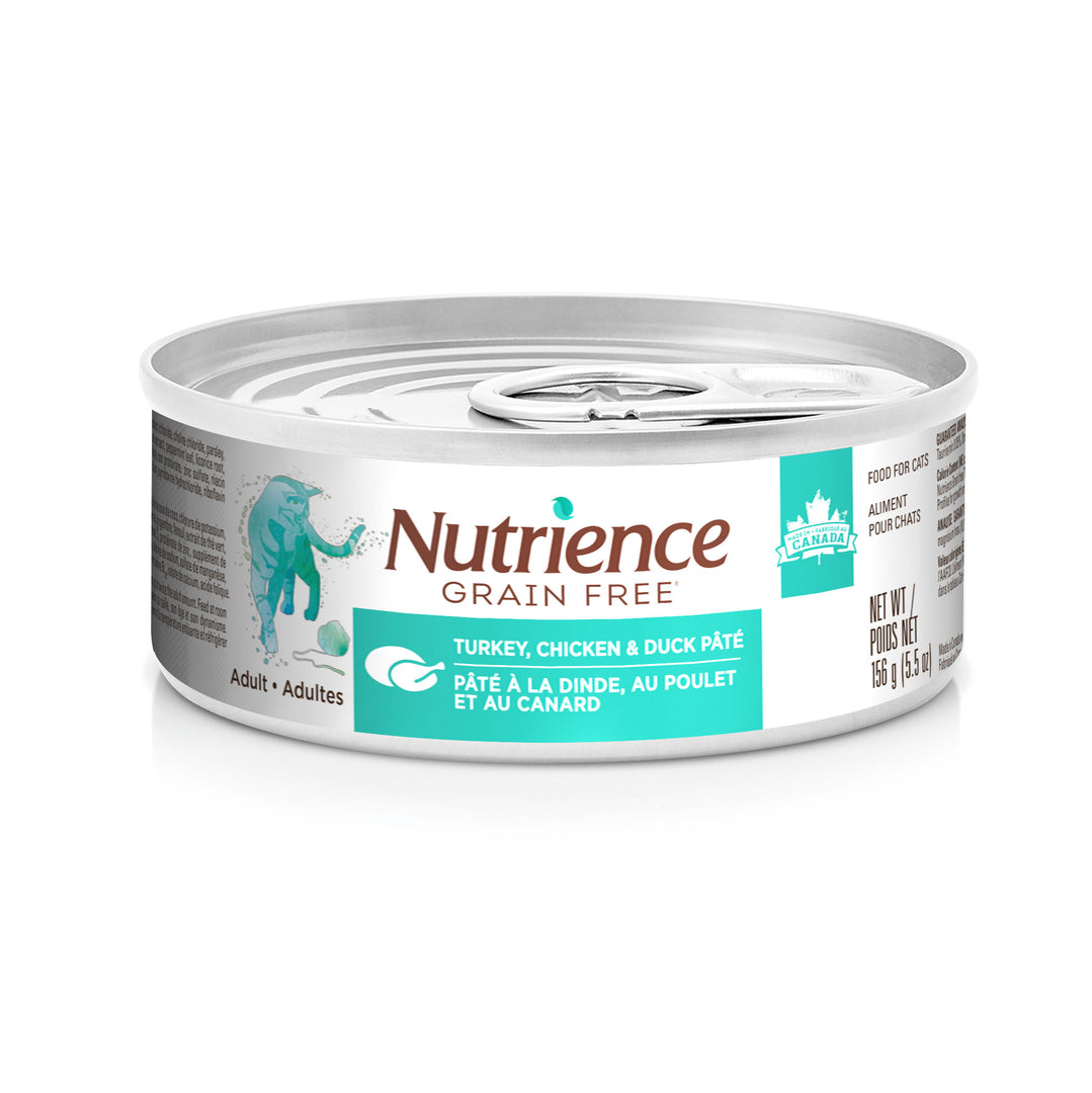 NUTRIENCE SG Chat d'Intérieur Pâté Dinde, Poulet & Canard 156g