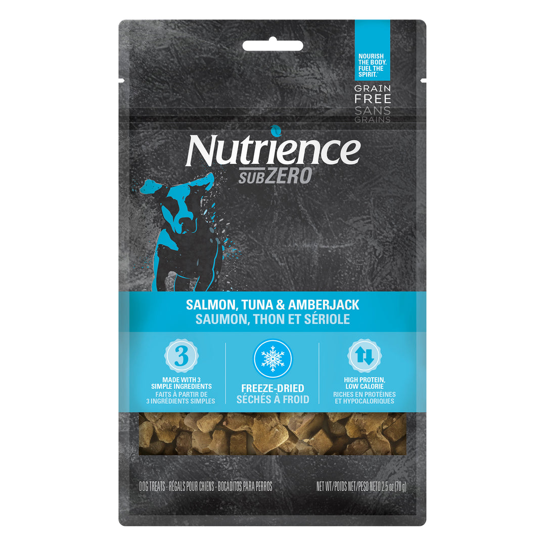 NUTRIENCE SUBZERO Gâteries Chien Saumon, Thon & Sériole 70g