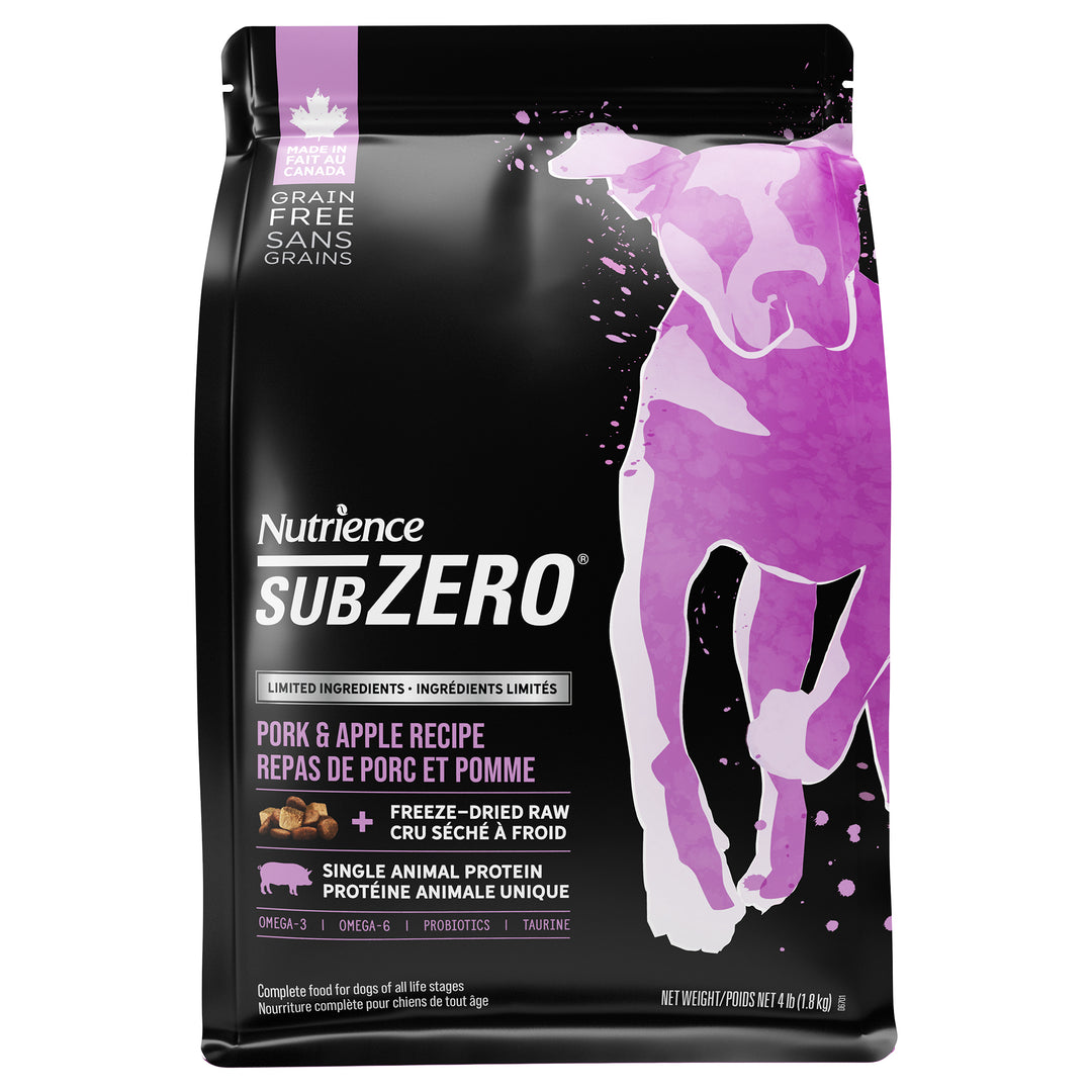 NUTRIENCE SUBZERO LID Chien Porc & Pomme SG 1.8kg